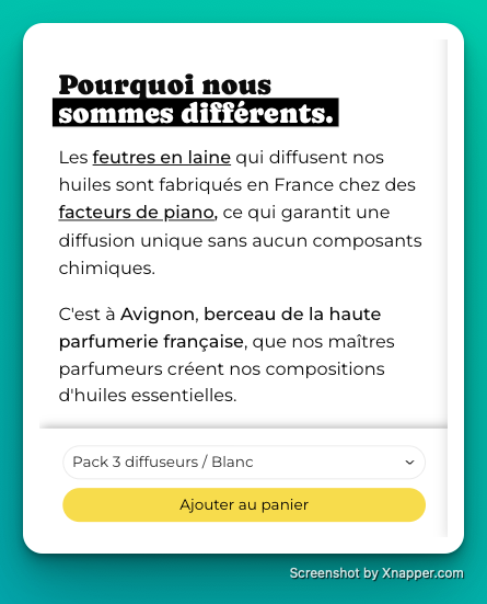 Sticky button avec réassurance